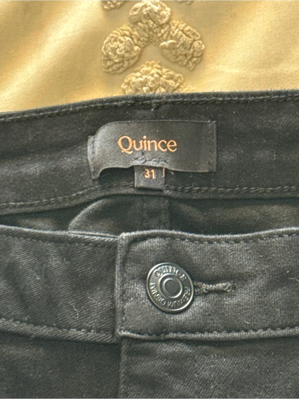 Quince Bella Stretch Kick Flare Jeans Black 31W 28Inseam
